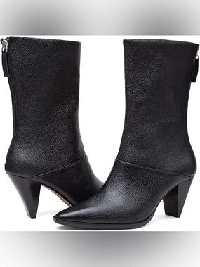 Linea Paulo Serena Black Leather Bootie like New worn once for shoot size 11
